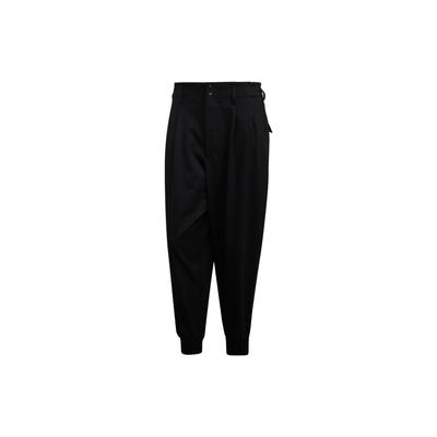 Pantalón de Puño de Lana Refinado Negro para Hombre Bottoms GK4567