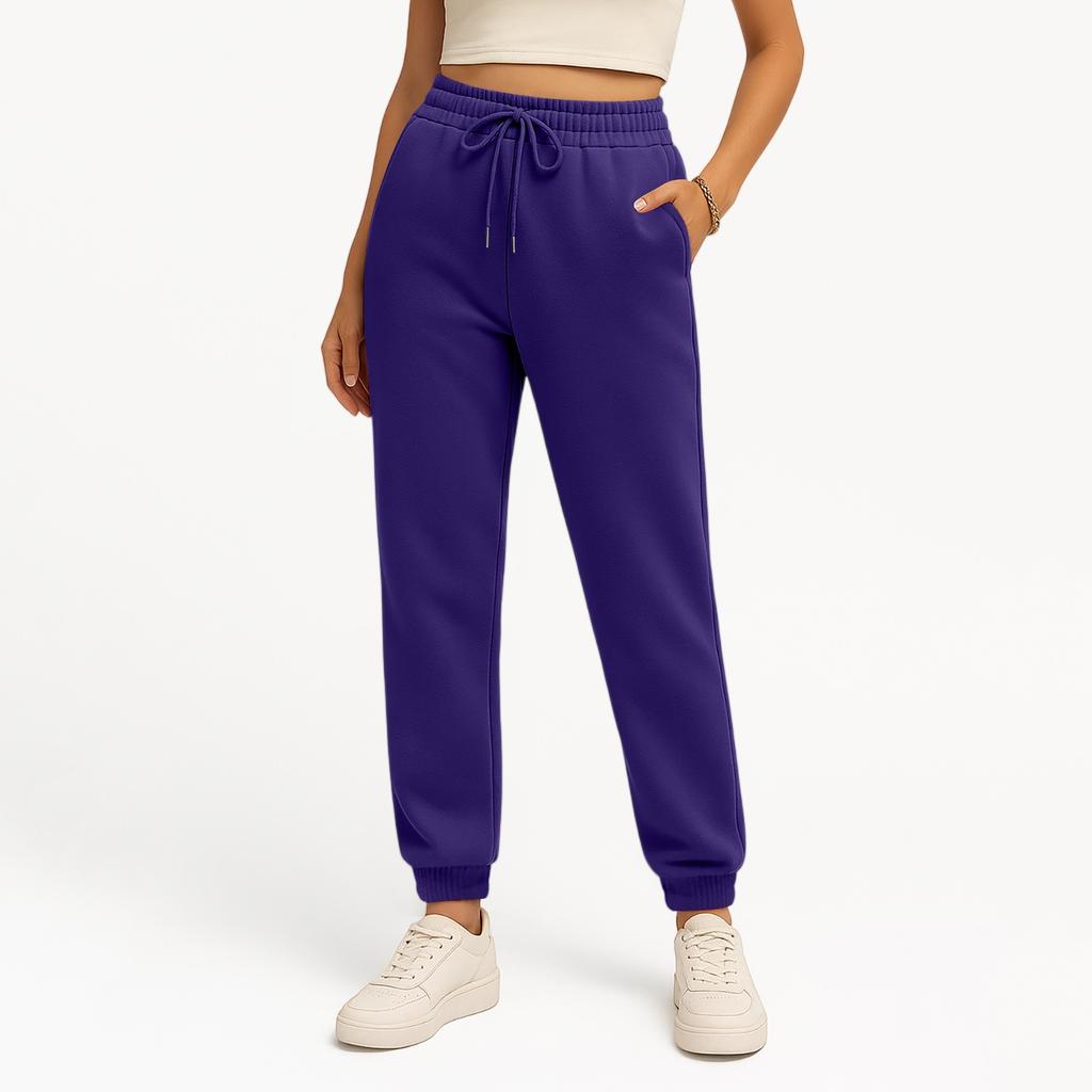 Women  Elastic Waist Cuff Pants Trousers Summer Loose Fit Hiking Jogger Pant With Pocket