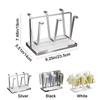 Rustfritt Stål Glasskoppstativ Plassbesparende Flasketørkestativ Benkeplate