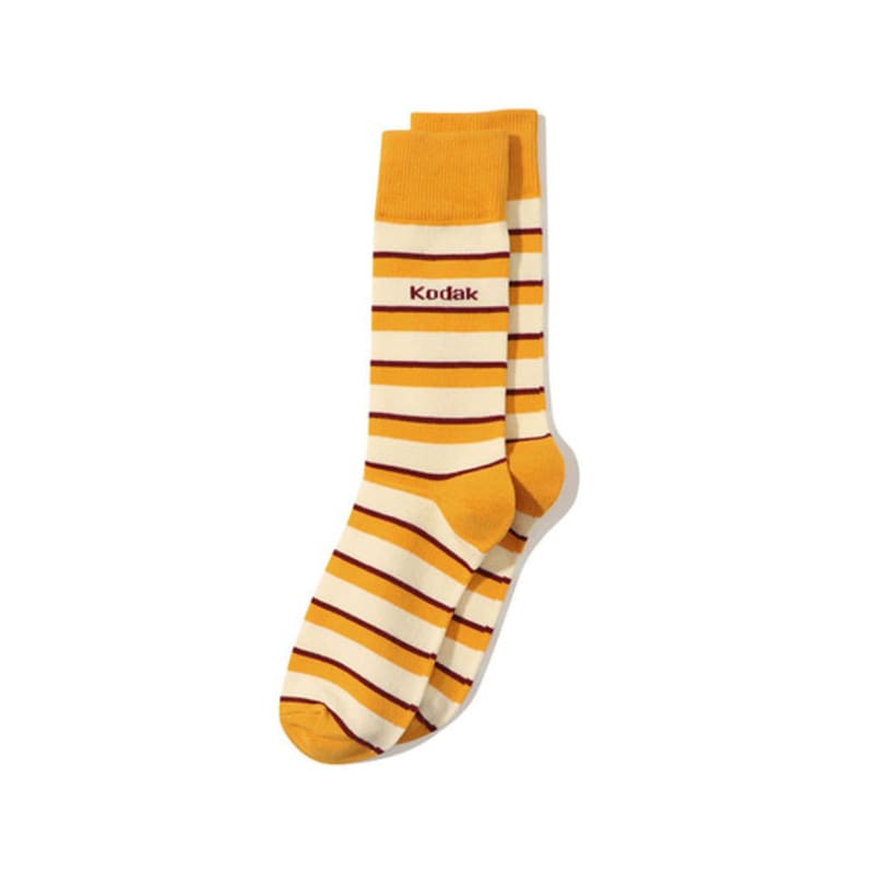 KODAK Apparel Striped Crew Socks YELLOW