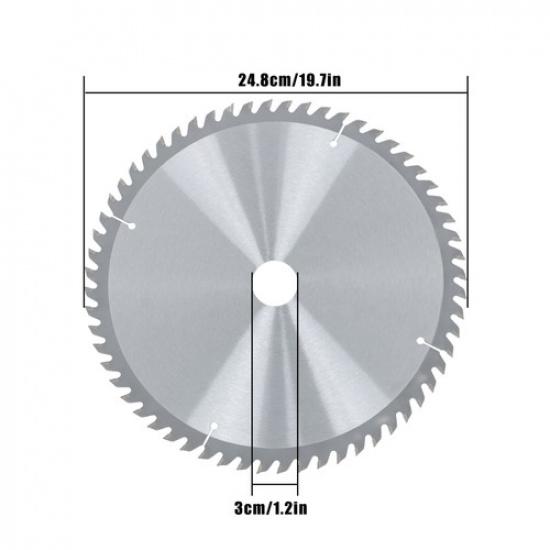 Professional 10"×30mm×60T Circular Blade - Fast Cutting for DIY Projects, Silver