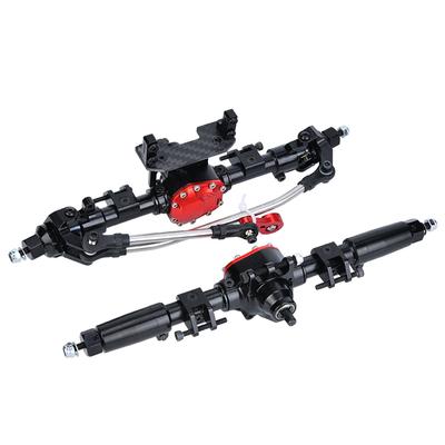 1 10 RC Aluminum Alloy Front and Rear Axle for Crawler Axial SCX10 II 90046 90047Black and Red