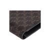 Celine Triomphe Canvas Logo Print Flap Double Fold Smooth Lambskin Wallet Men Wallet Black 10B652BQB.38NO