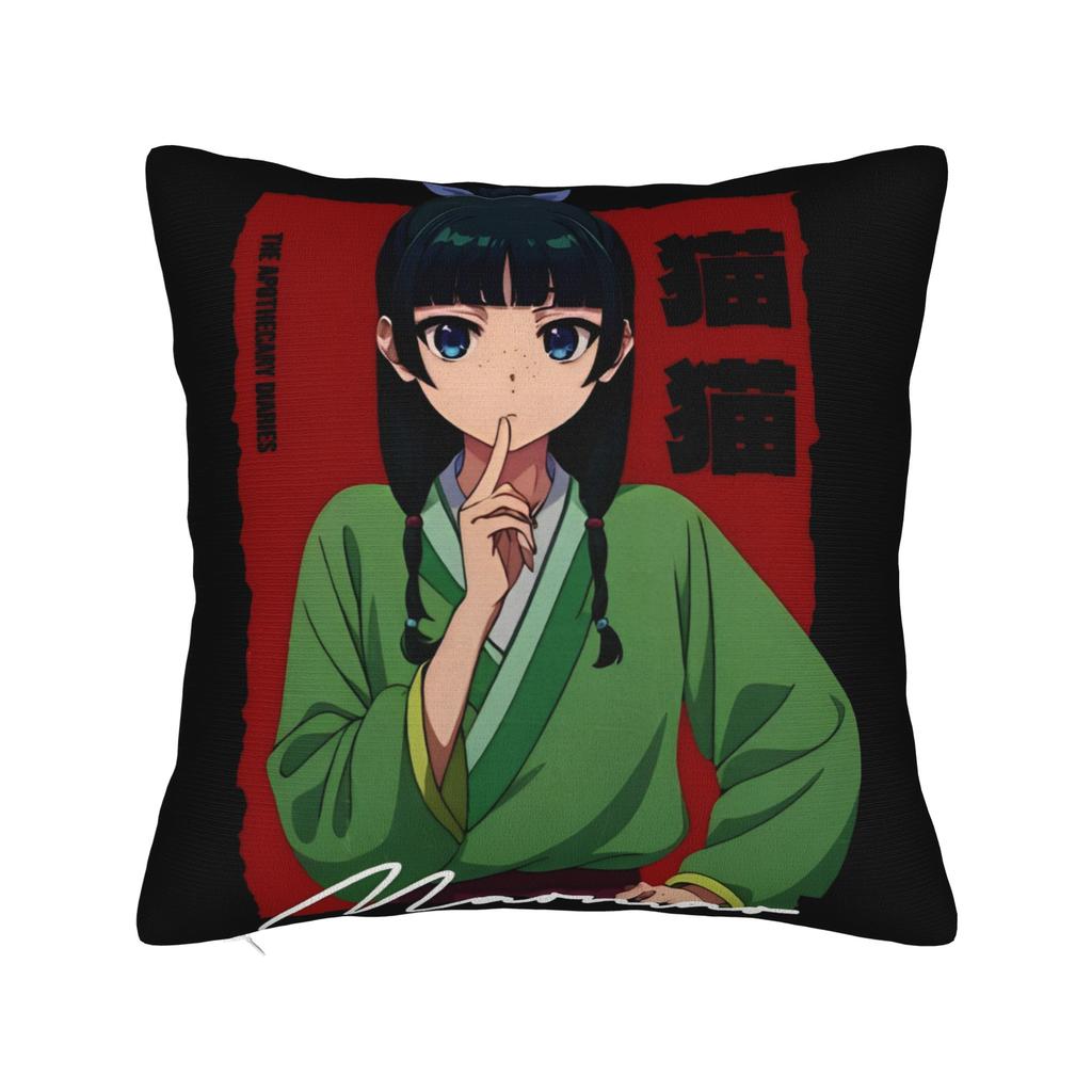 Soft The Apothecary Diaries Maomao Pillowcase Polyester Cushion Cover Decor God of Disease Anime Pillow Case Cover Home Zipper