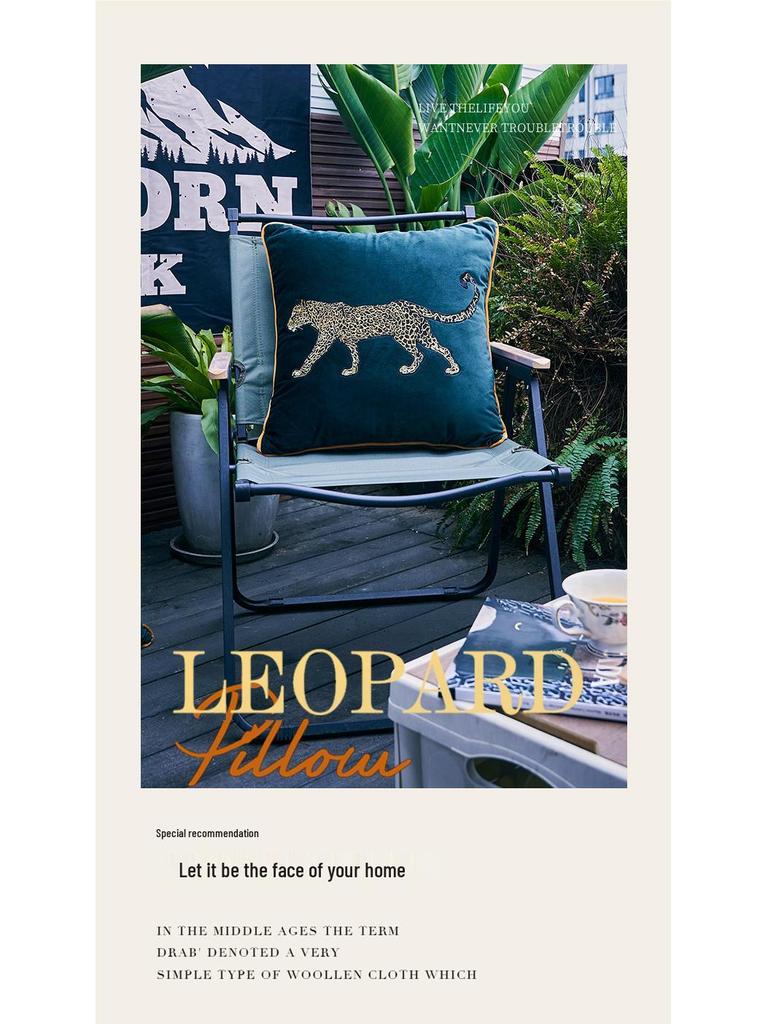 American Style Embroidered Animal Pillowcase: Office, Sofa, and Bedside Cushion Cover