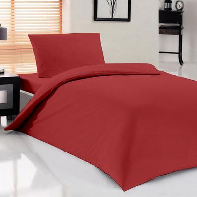Pure Duvet Cover Set 3pcs, Duvet Cover 160x200, Bedsheet 180x240, Cotton Fabric, Queen Size, Single Size Red