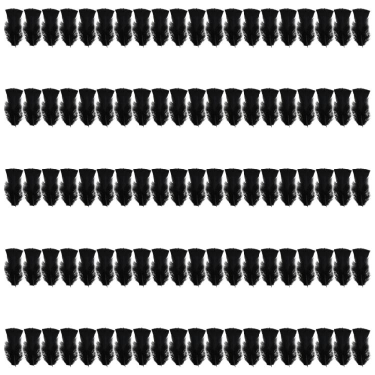 Opakowanie 100 Czarnych Piór Dekoracyjne Naturalne Pióra Rękodzieło Do Łapaczy Snów Kostium Kapelusz Kolczyki Biżuteria Dekoracja