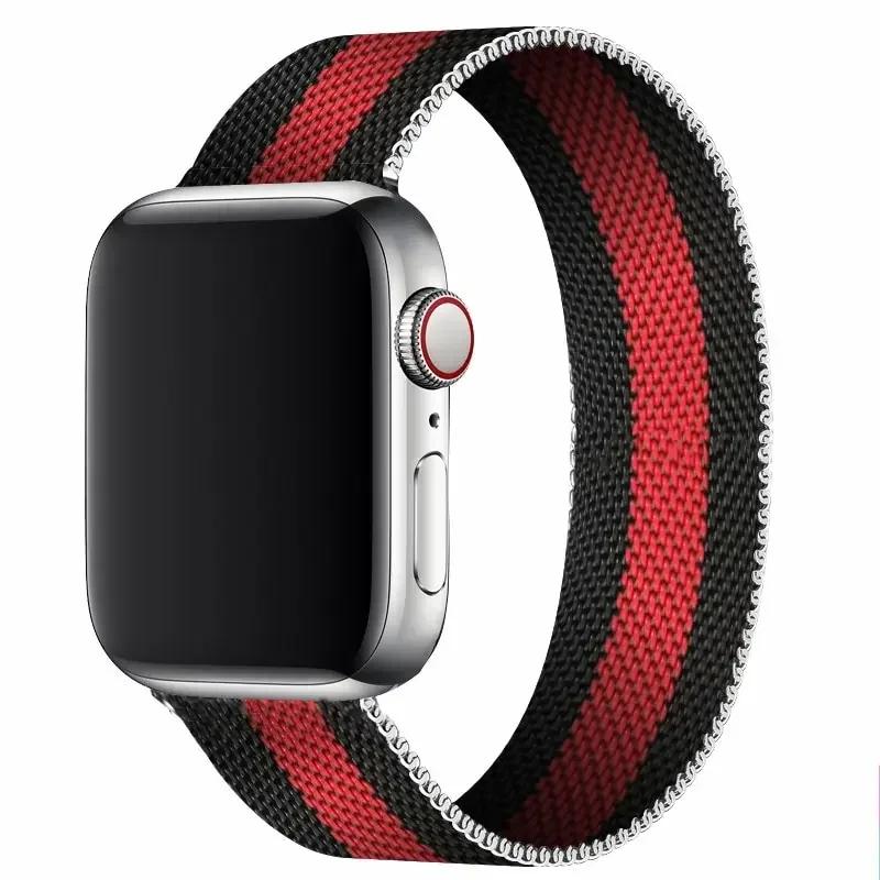 Magnetic Loop Strap For Apple watch Band 44mm 40mm 45mm 41mm 42mm 38mm Stainless Steel Bracelet iWatch Series Ultra 9 8 SE 7 6 5