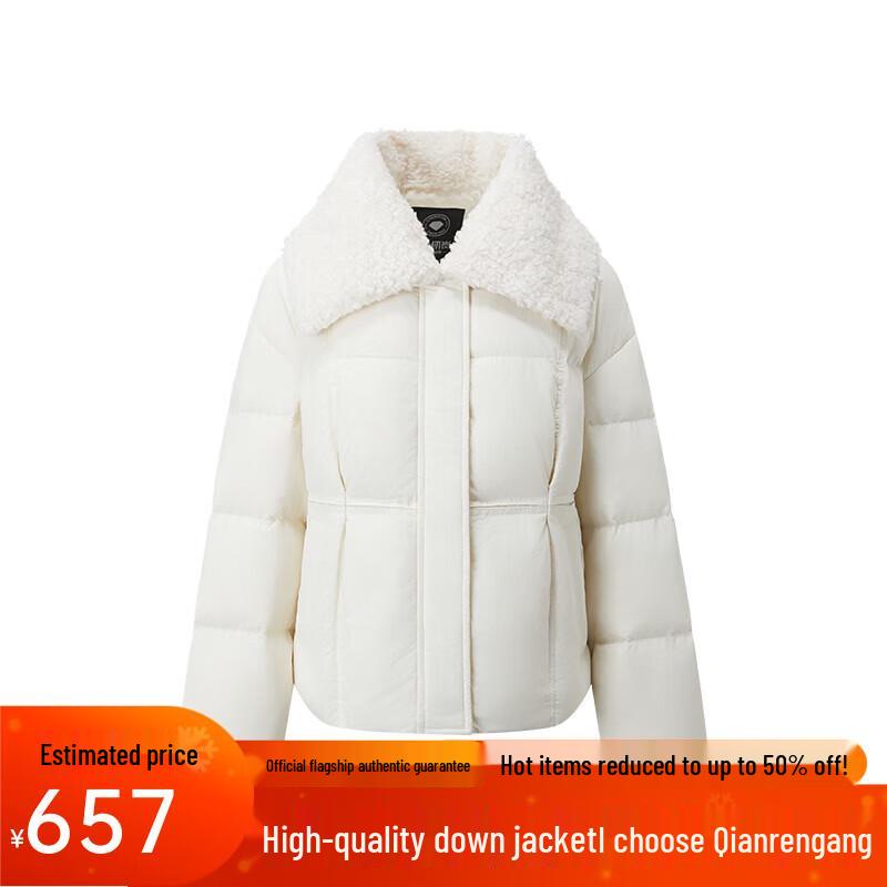 

Женская осенне-зимняя теплая куртка на пуху со съемным воротником S