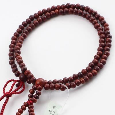 Chapelet de prière Jodo Shinshu pour femmes, 8 tailles, en bois de rose, en pure soie, pompon, Kyoto Shinshu Disciples, 108 perles, double rangée, en bois naturel, funéraire