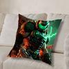 Game Doom Invincible Hero Pillow Case Anti-dustmite Pillowcase Invisible Zipper Silky Short Plush Sofa Cushion Cover