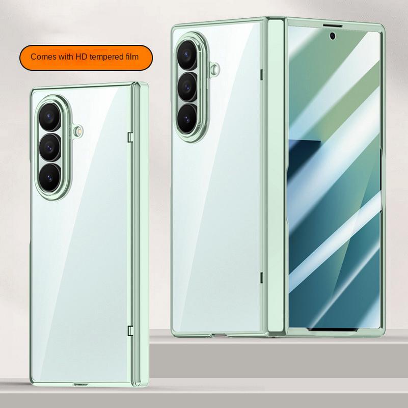 Transparent Screen Tempered Glass Protector Case For Samsung Galaxy Z Fold 7 fold7 All-inclusive Spring Hinged Cover