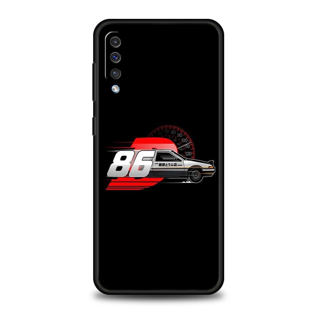 Initial D Car Phone Case for Samsung Galaxy A56 A36 A26 A16 A34 A24 A42 A22 A20 A12 A40 A30 A10 5G Soft TPU Cover Shell Fundas