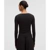 Lululemon Wundermost Ultra Soft Nulu Square Neck Long Sleeve Shirt Black