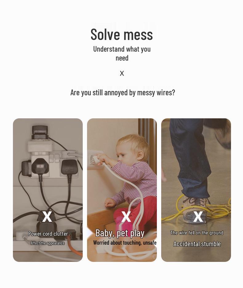 Under-Desk Cable Management Organizer Tray