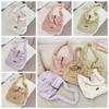 Vintage Lamb Wool Shoulder Bag Harajuku Plush Underarm Bag Vintage Fluffy Tote Bag  Women