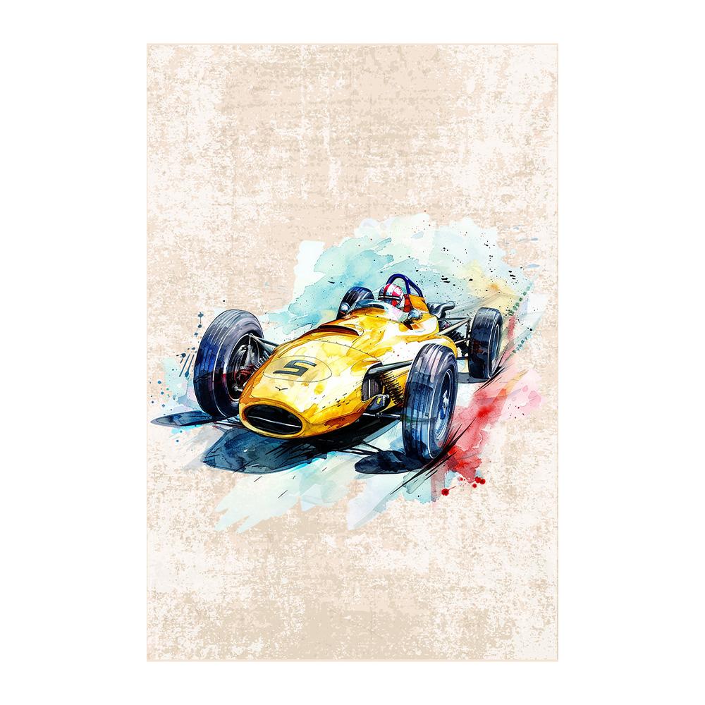 Retro F1 Racing Canvas Painting Poster Vintage Racing Car Wall Art Print for Home Decor