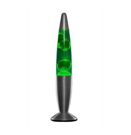 DEKORACYJNA LAMPA MAGMA Z LAWĄ 25W NOCNA ZIELEŃ