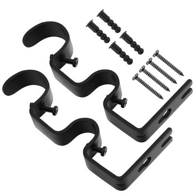 Curtain Pole Bracket Mounting Holder Rod Brackets Double Holders Accessories Rods Home Hooks Shelf Storage