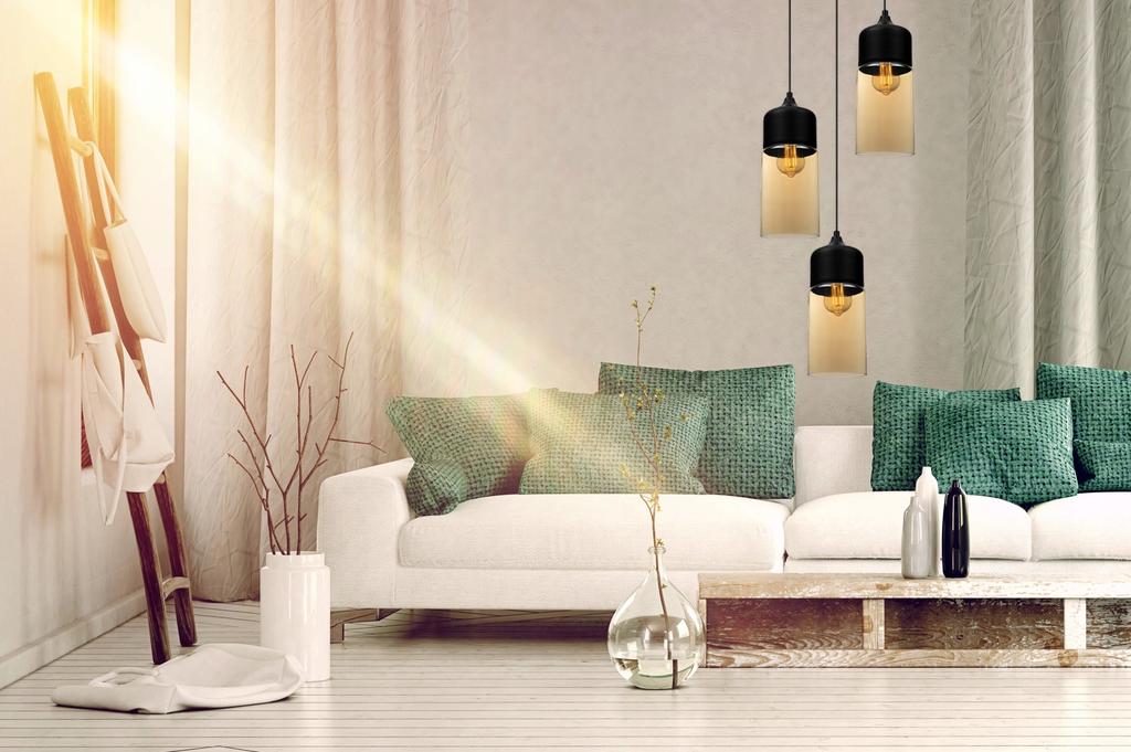 HANGING CEILING LAMP, GLASS PLAFON, LED LAMP