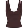 (WMNS) Canotta con Doppia Spallina Opaca x SKIMS 'Dark Sepia' da Donna TPTNK10540W-DSP