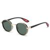 New metal ferrule sunglasses round frame temperament men's sunglasses retro trend frame glasses