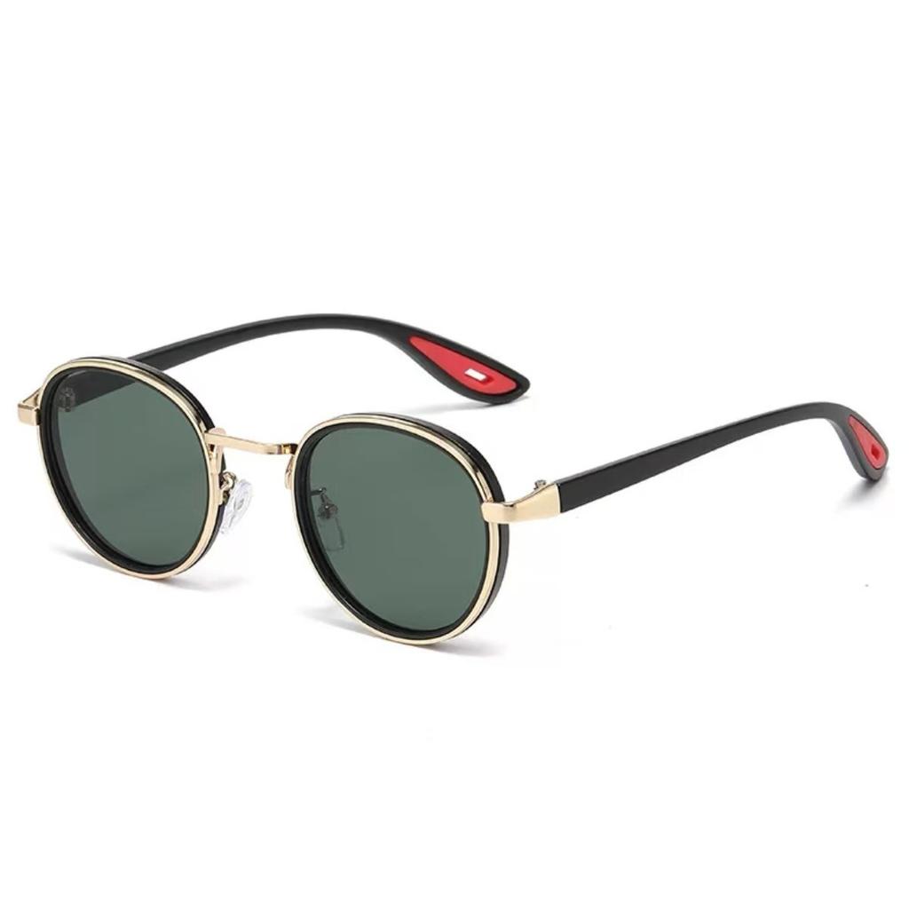 New metal ferrule sunglasses round frame temperament men's sunglasses retro trend frame glasses