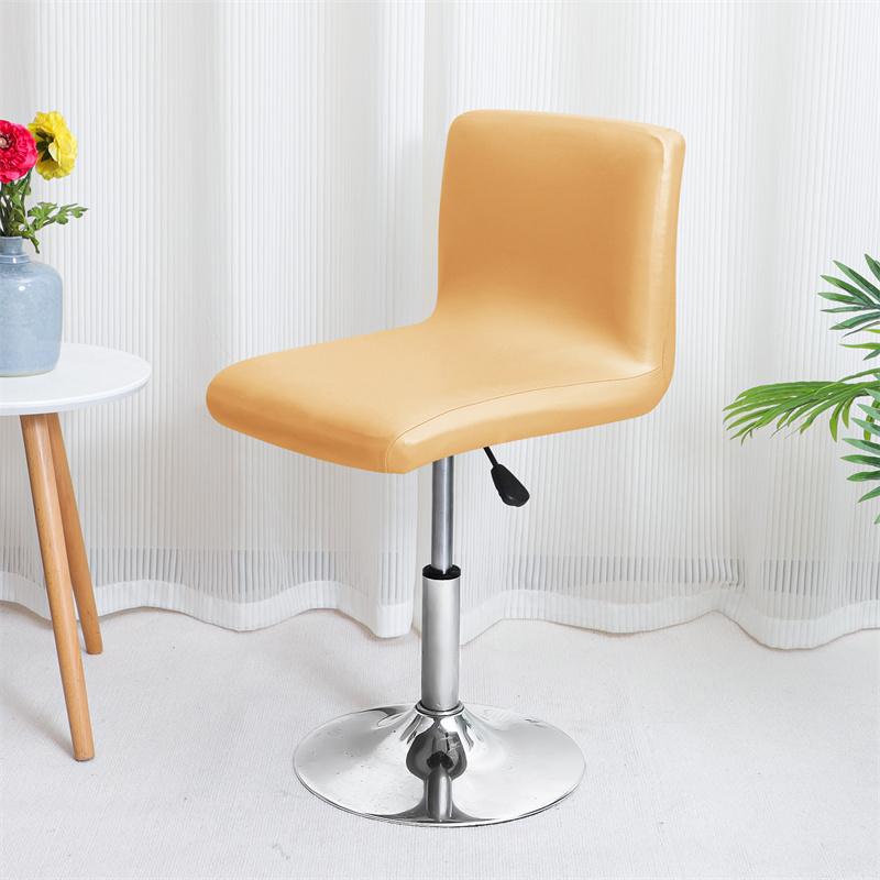 1PC Waterproof Stretch Bar Chair Cover Pu Leather Short Back Chairs Covers Removable Lift Chair Slipcover for Hotel Banquet Club