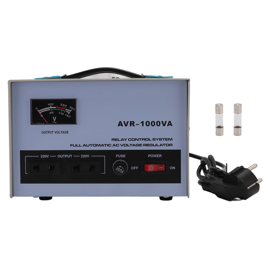 AC Voltage Regulator 1000W 160?250V Input 220V Output 3 Sockets Automatic Voltage Stabiliz