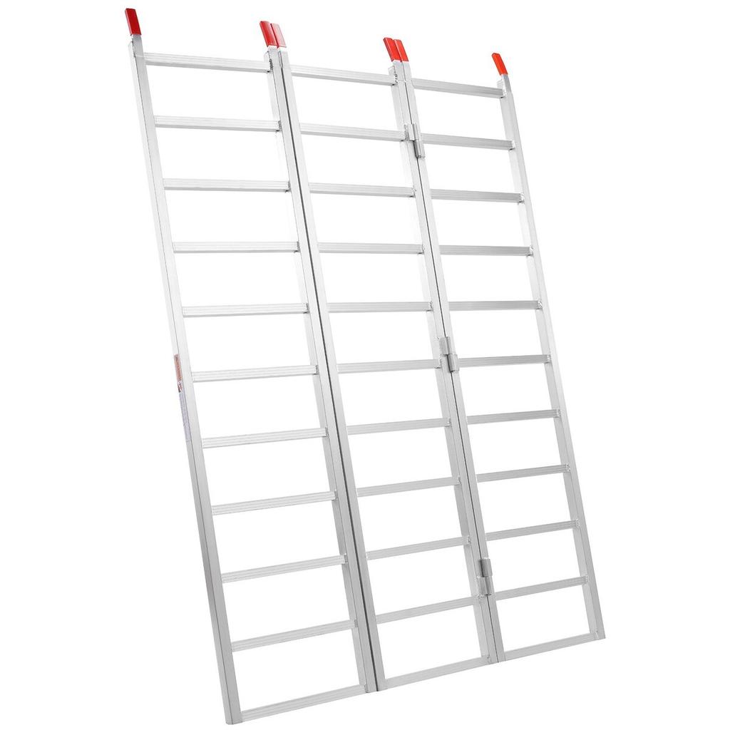 Aluminum Ramps, 1500 Lbs, Tri-Fold Ramp with Load Straps, Folding Loading Ramp for Motorcycle, Tractor, ATV/UTV, Trucks, Lawn Mower, Snow Blower, 77"L
