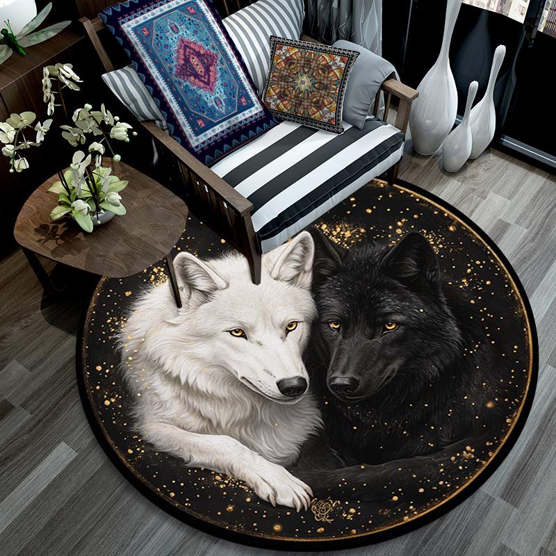 Cartoon Print Round Area Rug,Carpet Rug for Living Room Bedroom Sofa Playroom Decor,Non-slip Floor Mat