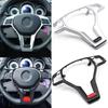 Car Steering Wheel Chrome Panel Cover Trim For Mercedes Benz AMG A B C E Class W176 W246 W204 W212 For GLK GLA CLA CLS