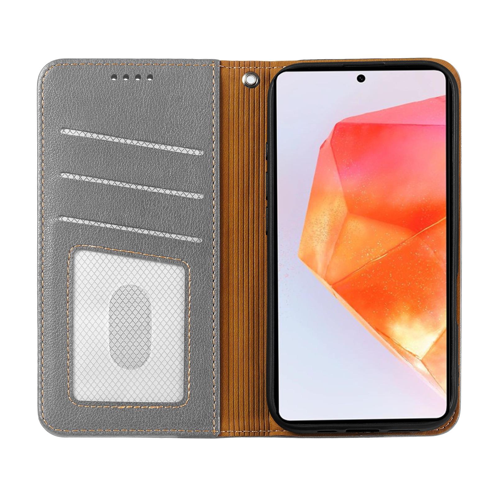 

For Samsung Galaxy A15 4G/5G Case Wallet RFID Blocking Leather Phone Cover Strong Magnetic Closure Black