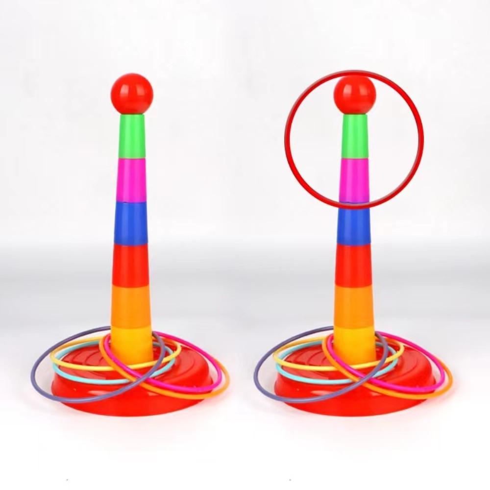 Early Education Throw Circle Game Stacking Layers Hoop Ring Toss Toys Ferrule Stacked Toys  Gifts