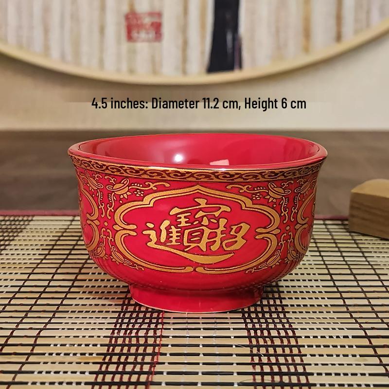 Bol d'offrande Lotus en céramique pour la salle bouddhiste - Grand et petit pour sept ou huit offrandes auspicieuses