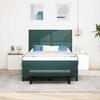 Box Spring Bed with Headboard Dark Green 190 x 140 cm Velvet