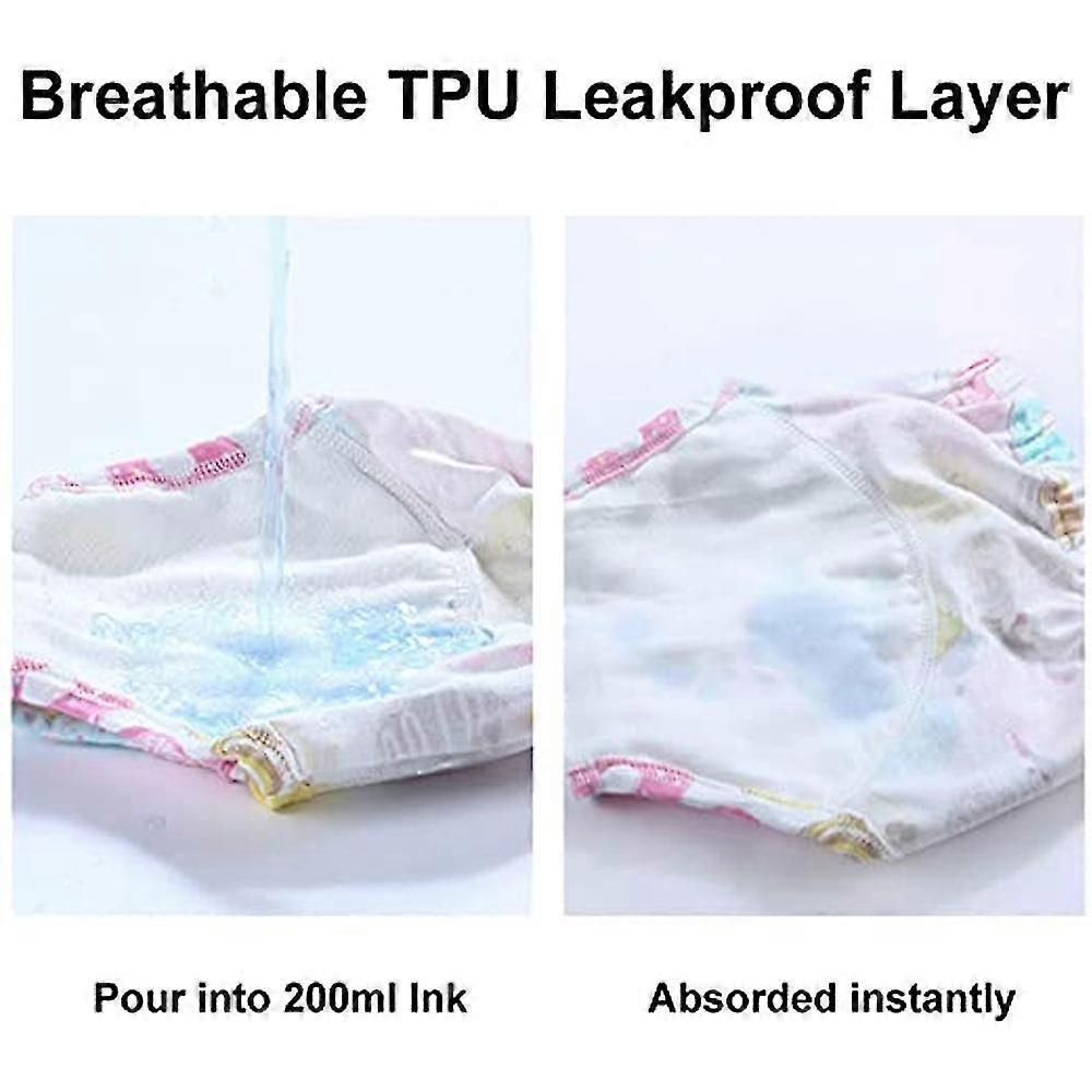 6 Pcs Unisex Cotton Reusable Potty Training Underwear Breathable
