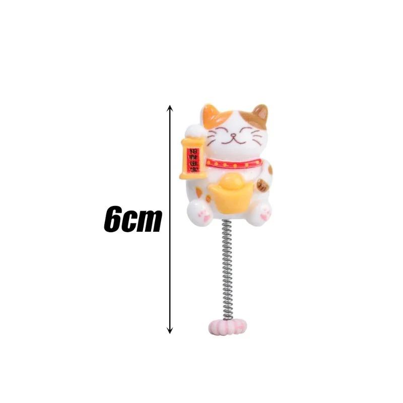 Car Center Console Lucky Cat Animal Resin Ornaments Multi-Scenario Cute Cat Styling Decoration Supplies Car Decor Accessories