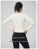 Women's Seamless Slimming Round Neck Long Sleeve Yoga Top - Breathable, Waist-Cinching Fitness Wear for Autumn and Winter