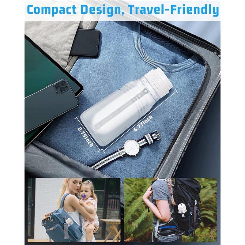 A34R Portable Rechargeable Electric Bidet For Travel Featuring 400Ml Bottle& 3 Pressure Mode Settings Ideal For Women Hygiene