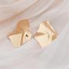 New Exaggerated Irregular Metal Piece Dangle Earrings for Women Uneven Folded Gold Color Metal Hanging Earrings brincos