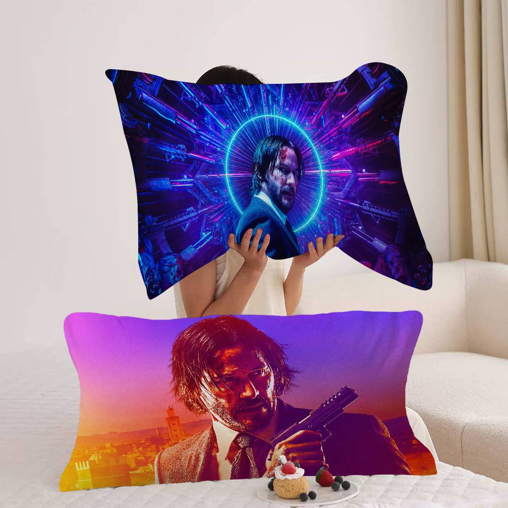 Action Movie J-John Wick Pillow Towel Pillowcase for Hair and Skin, Standard Size Set of Super Soft Pillow Case