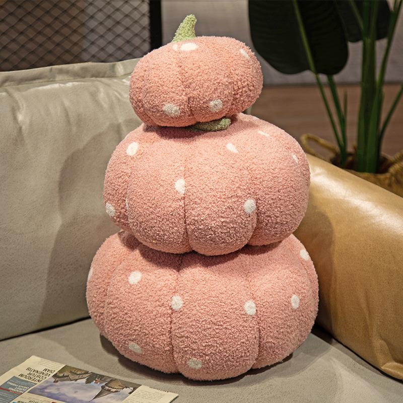New Pumpkin Plush Toy Soft Plush Stuffed Plant Pumpkin Throw Pillow Cushion Thanksgiving Gift Room Decor Kids Birthday Gift