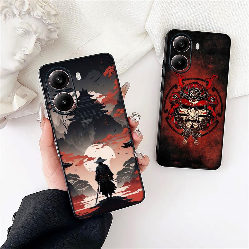 Japan Samurai Skeleton Skull Ninja Bushido Cover for Samsung Galaxy Note 20 9 10 S8 S10 Lite S9 Plus A54 A53 A21S S10E A17 Case