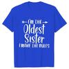Sister Rules Gifts T Shirts Sweet Fashion Women Tshirt Funny Oldest Middle Youngest Sister Tees Sarcastic Sibling Matching Shirt