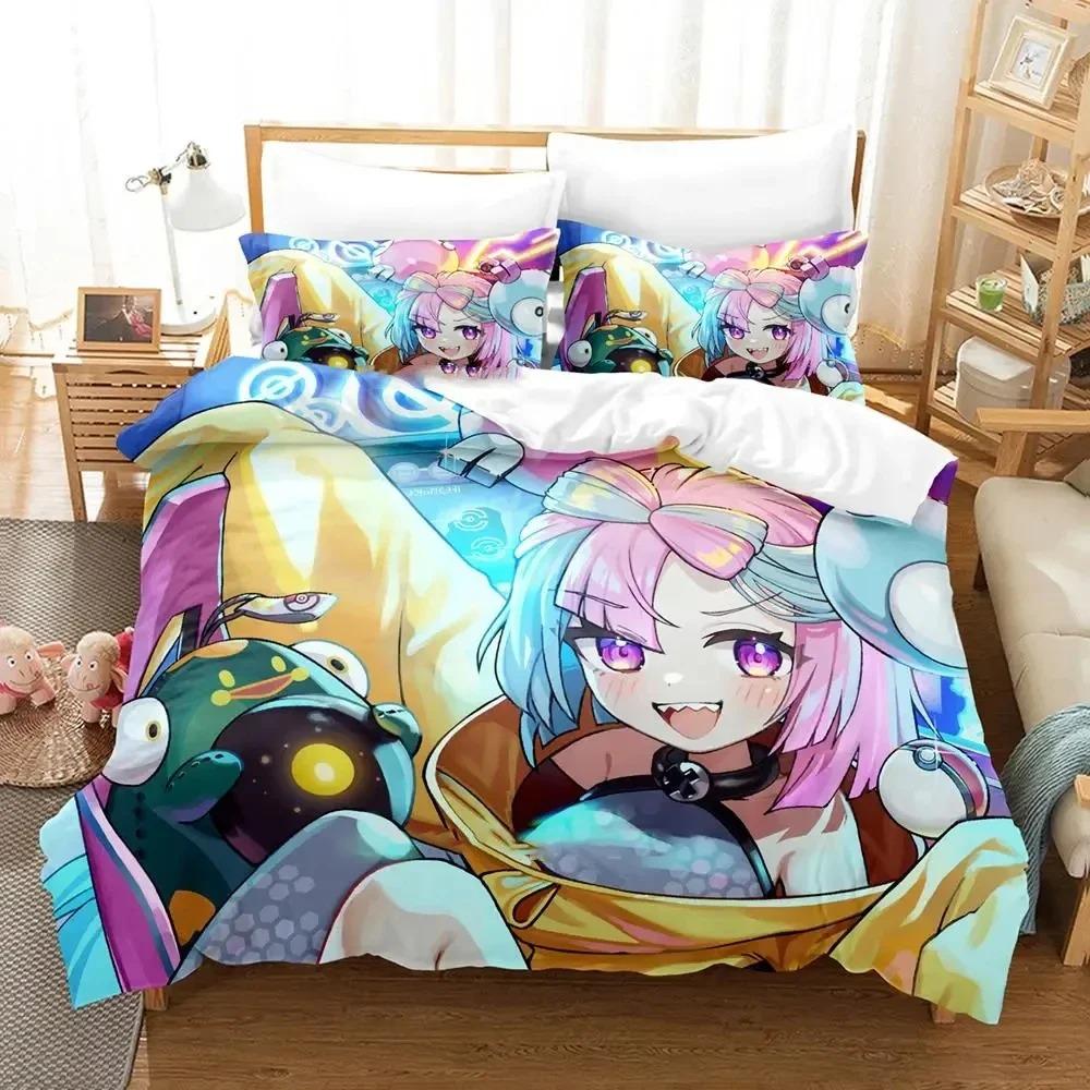 Anime Nanjyamo Kawaii Iono Bedding Set Duvet Cover Bed Set Quilt Cover Pillowcase Comforter King Queen Size Boys Adult Bedding