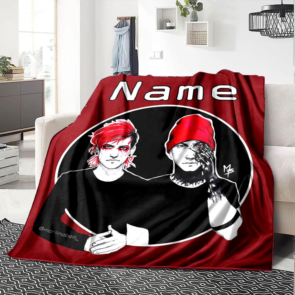 Customiz Name Personality Twenty One Pilots Blanket Soft &Warm Sofa Office Bed Travel Lunch Break Blanket, Gift Suitable All Seasons