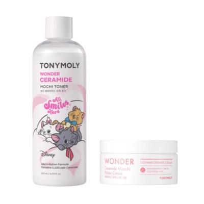 Wonder Ceramide Mochi Toner 500ml + Aqua Moisture Cream 300ml Set