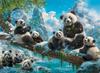 Puzzle 2000 Pieces C-201013-2 Pandas Winter Fun