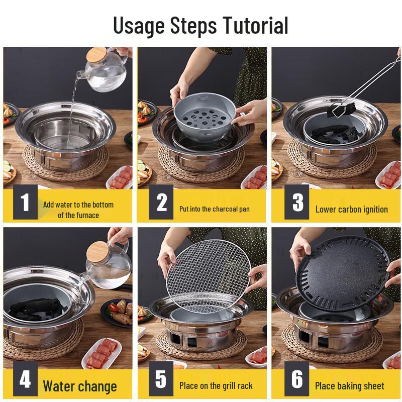 Di Qing Man Small Korean Charcoal BBQ Grill